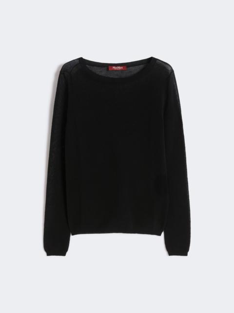 Max Mara FIORITO Slim-fit cotton-blend sweater - BLACK