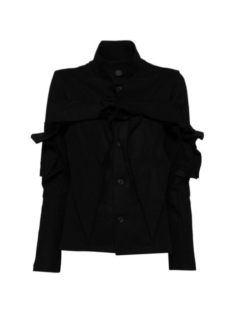 panelled wool blouses