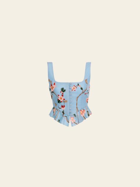 Agua by Agua Bendita Eslabon Navegante Cropped Top