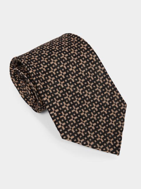 TODD SNYDER Italian Silk Abstract Maze Tie