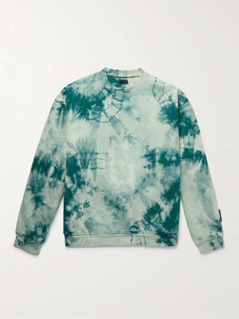 Tie-Dyed Cotton-Jersey and Printed Quilted Shell Sweatshirt