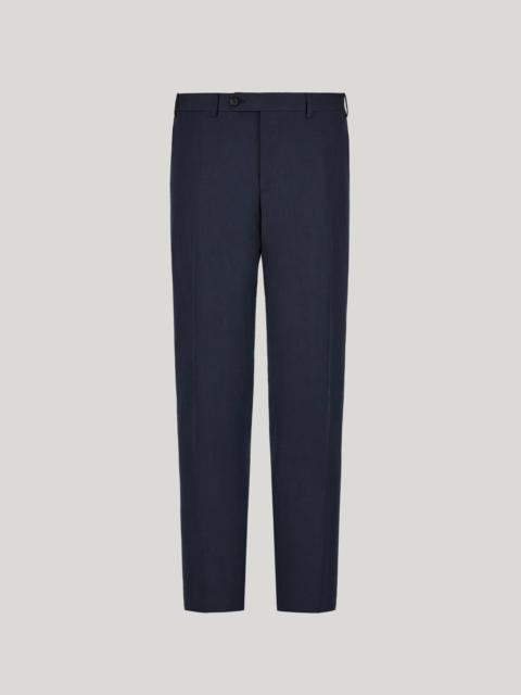 Canali NAVY BLUE PANTS IN LINEN AND SILK