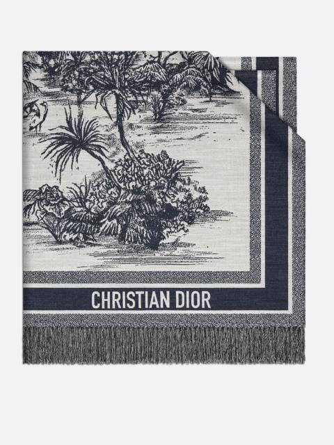 Dior Toile de Jouy Palms Summer Blanket