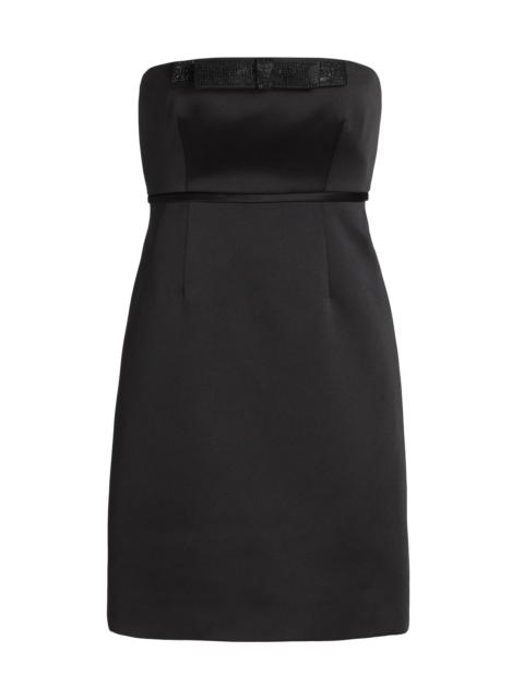 MILLY Women's Robin Duchess Satin Strapless Minidress - Black