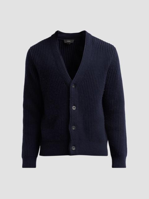 Vince Men's Winter Rib-Knit Cardigan - Coastal