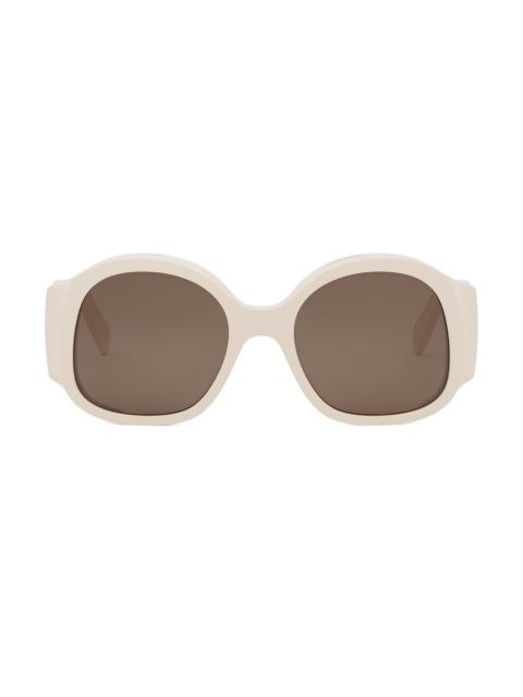 CELINE Women's Maxi Triomphe 54MM Round Sunglasses - Ivory Brown