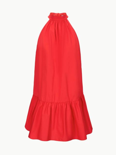 STAUD MINI MARLOWE DRESS RED ROSE