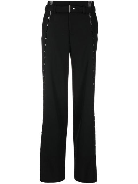 Dion Lee hook-detailed wide leg trousers