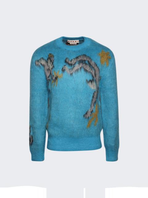Marni Roundneck Sweater Illusion Blue