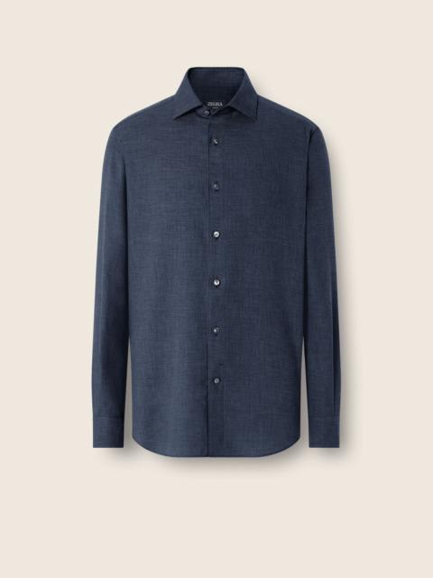 ZEGNA NAVY BLUE CASHCO SHIRT