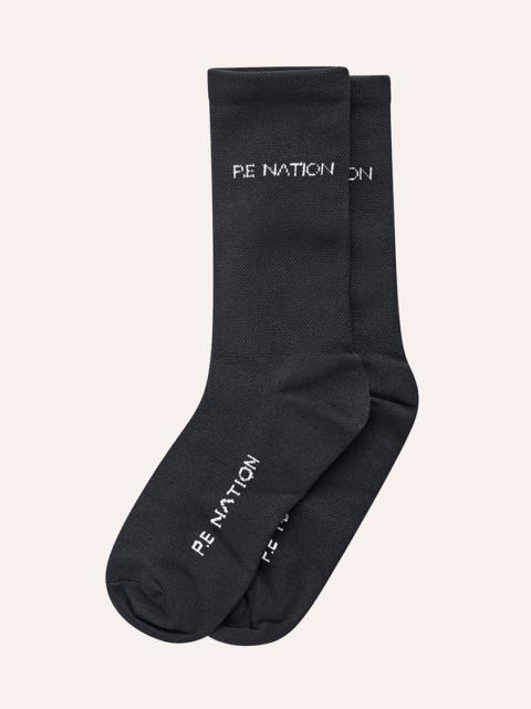 P.E NATION AERO RUNNING SOCK IN BLACK
