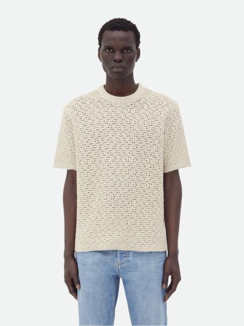 ジャケット BOTTEGA VENETA CROCHET SHIRT JACKET Bottega Veneta Cotton Crochet T-Shirt | REVERSIBLE