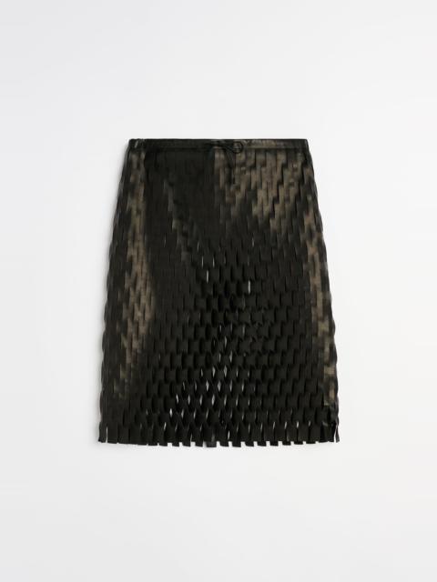 Our Legacy Cut Skirt Void Black Natural Horsehide