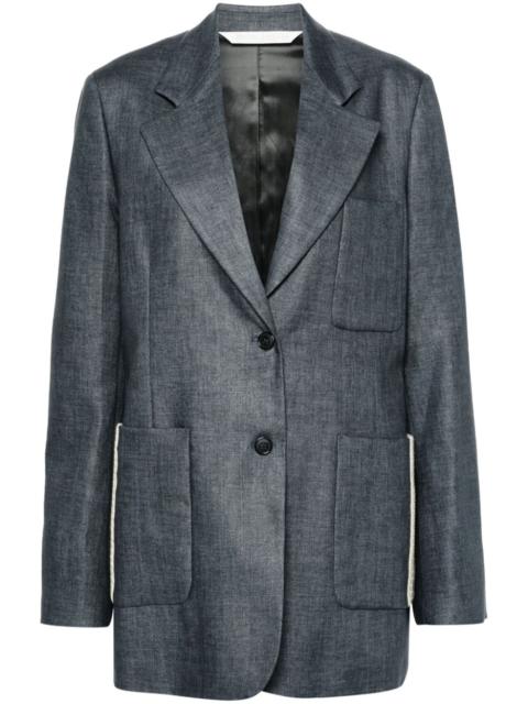 Palm Angels single-breasted linen blazer