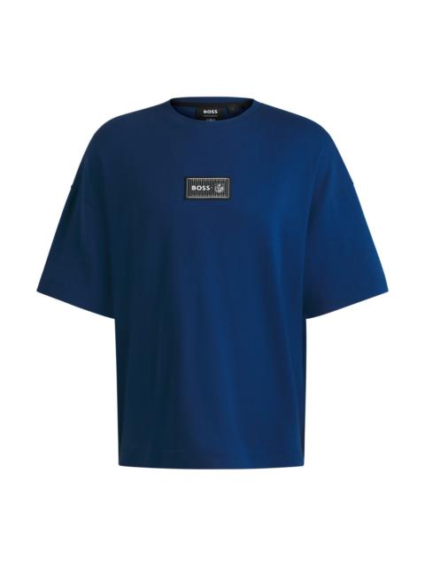 BOSS BOSS X NFL INTERLOCK-COTTON T-SHIRT WITH SPECIAL BRANDING