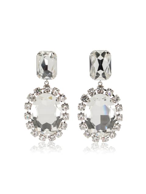 Alessandra Rich Crystal Earrings silver