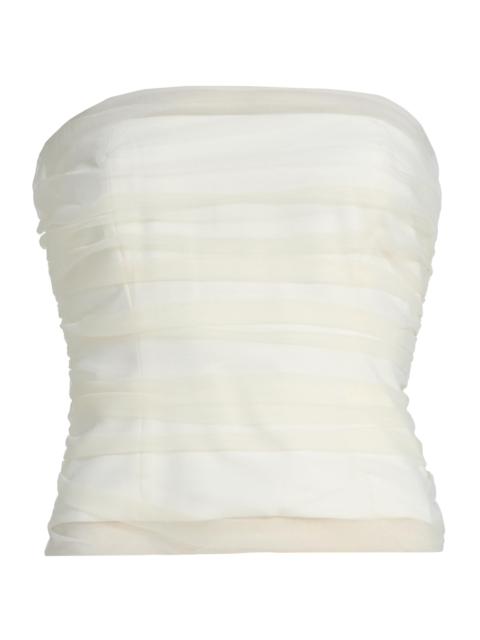 Reformation Women's Beau Gathered Strapless Top - Ivory