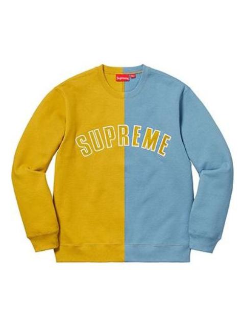 Supreme Supreme Cities Arc Crewneck Logo 'Orange Blue' SUP