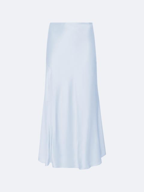 LAPOINTE Satin Bias Slit Midi Skirt