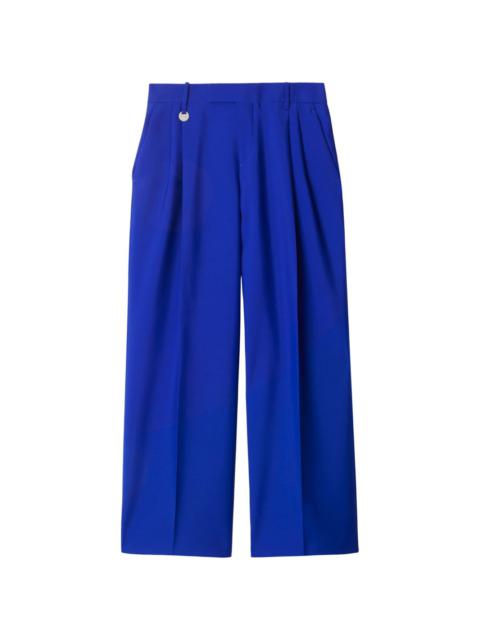 pleated wool wide-leg trousers