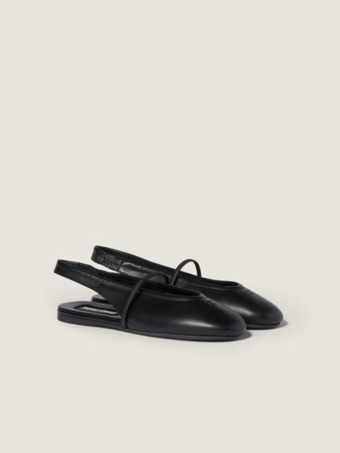 Miu Miu Leather slingback ballerinas
