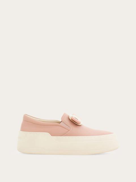 FERRAGAMO New Vara plate slip on