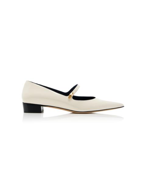 Carolyn Leather Mary Jane Flats white