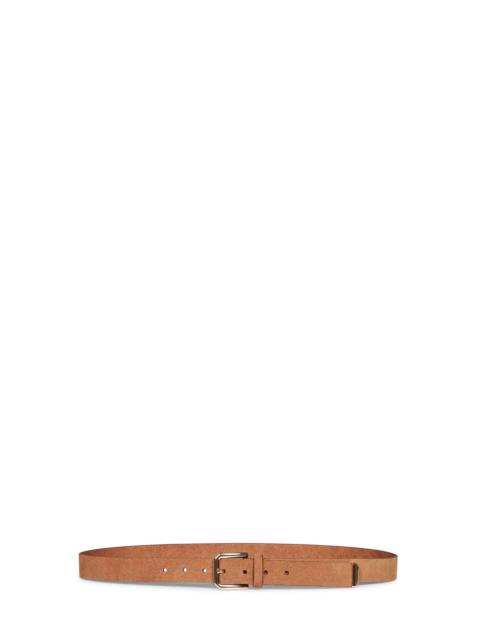 Brunello Cucinelli Light brown reversed leather belt