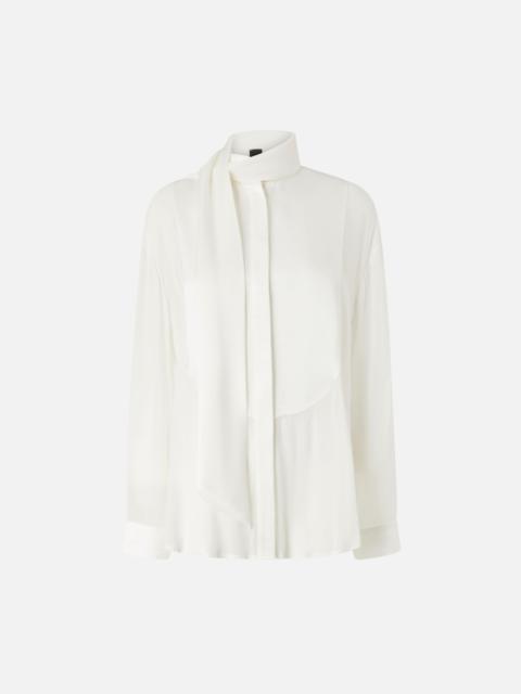 PINKO ELEGANT SHEER SHIRT WITH SATIN INSERT