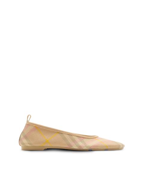 Burberry checked ballerina shoes