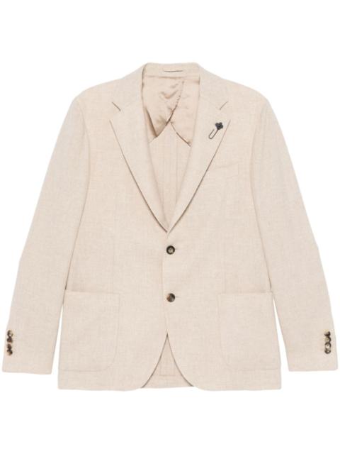 LARDINI mélange-effect blazer