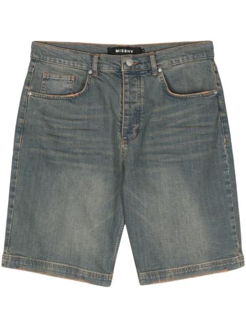 MISBHV Sunset washed denim shorts