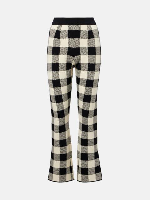 POSSE Pippa checked flared pants