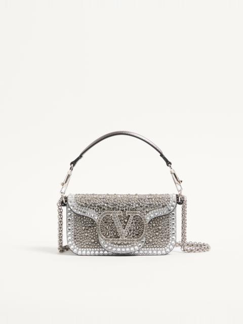 Valentino VALENTINO GARAVANI LOCÒ SMALL SHOULDER BAG WITH RHINESTONES