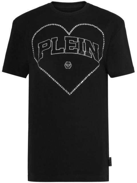 PHILIPP PLEIN heart motif cotton T-shirt