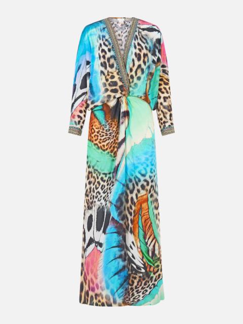 CAMILLA TWIST FRONT BATWING DRESS BUTTERFLY BOHEMIA