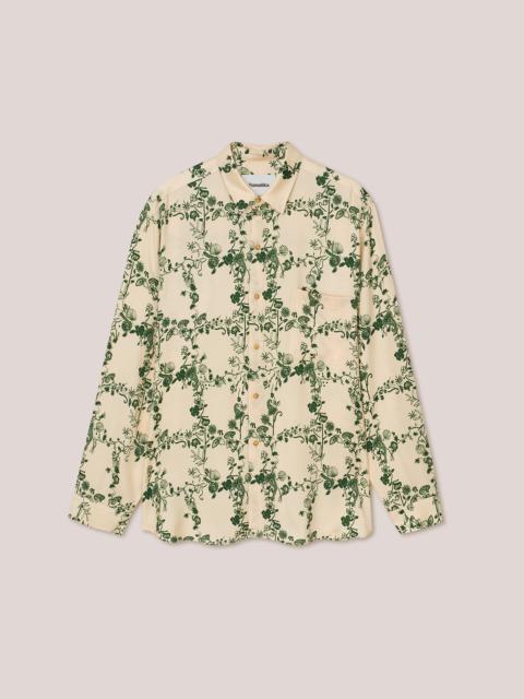 Nanushka JARI - Long-sleeve shirt - Floral frame green
