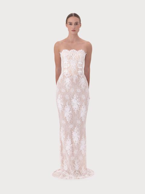 SAU LEE CHANTAL LACE GOWN