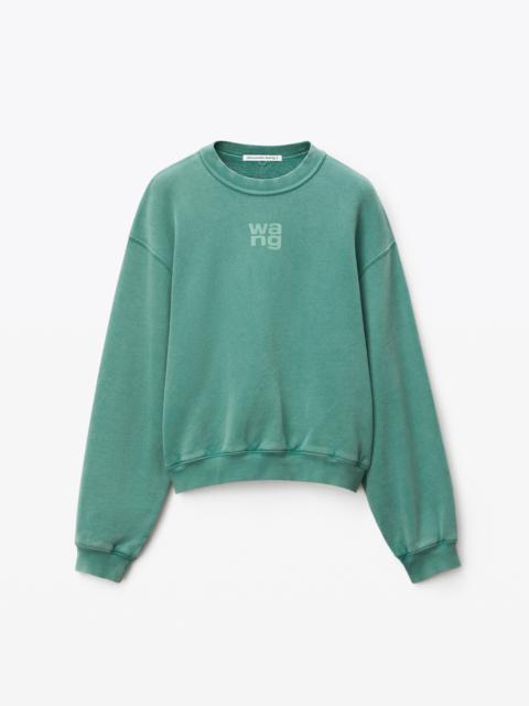 Alexander Wang PUFF LOGO SWEATSHIRT IN STRUCTURED TERRY