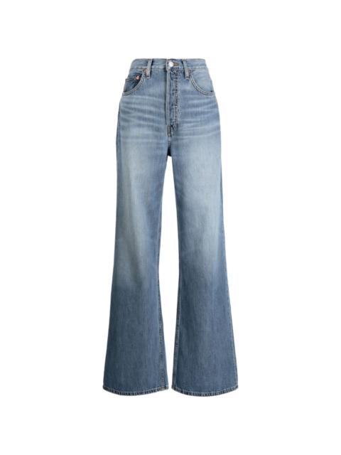 high-rise wide-leg jeans