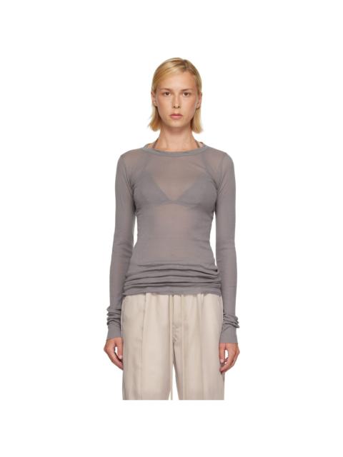 Rick Owens Gray Tower Rib LS T-shirt