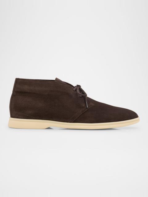 Loro Piana Men's Desert Walk Suede Derby Shoes