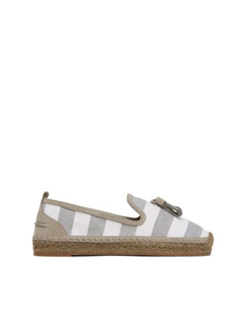 Brunello Cucinelli striped canvas espadrilles