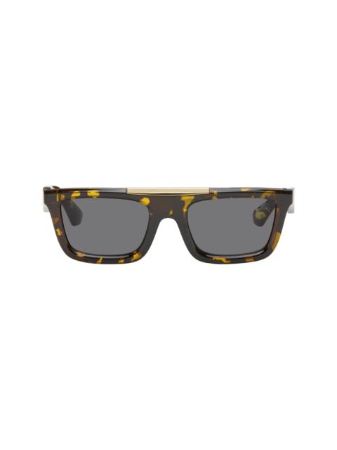 Burberry Brown & Yellow Classic Rectangular Sunglasses