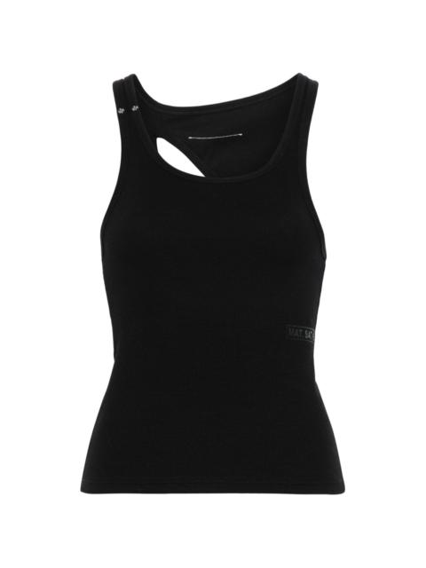 cut-out ribbed tank top