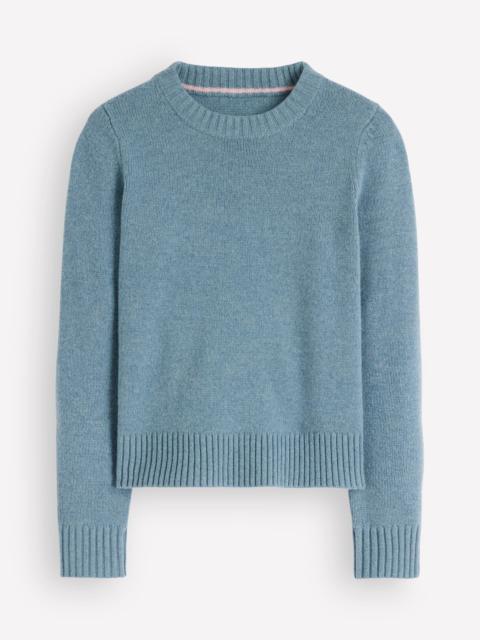 BODEN Marta Merino Wool Crew Sweater-Blue Aura