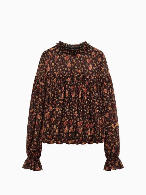 ULLA JOHNSON Pearl Long Sleeve Silk Blouse