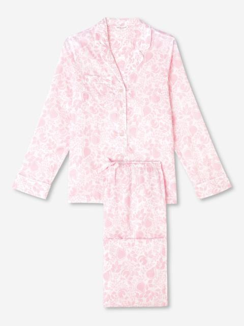 Derek Rose Women's Pyjamas Nelson 89 Cotton Batiste Pink