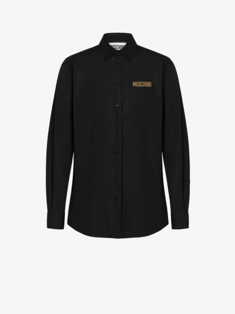 Moschino METALLIC LOGO POPLIN SHIRT