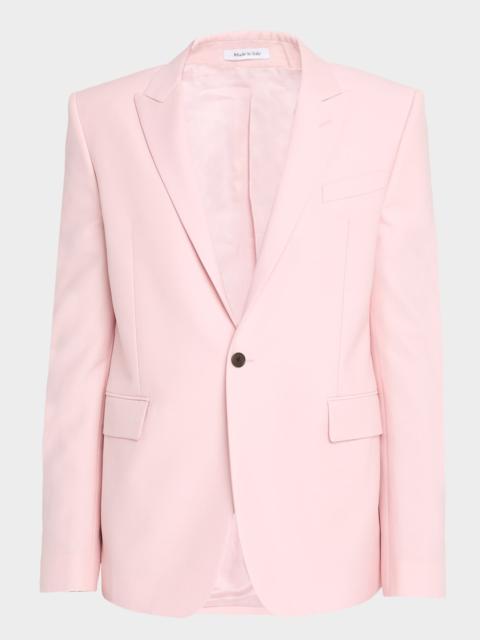 Alexander McQueen Men's Wool and Mohair Peak-Lapel Tuxedo Jacket